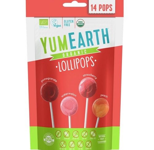 ხილის ორგანული ჯოხიანი კანფეტი (14ცალი) 85გ YumEarth