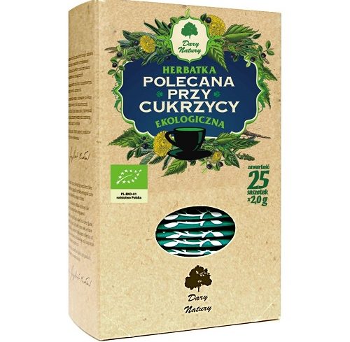 შაქრიანი დიაბეტისთვის რეკომენდებული ჩაი ორგანული (25X2გ) Tea Recommended For Diabetes Organic (25X2G) Dary Natury