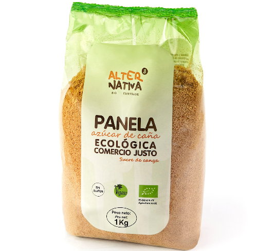 პანელას შაქარი ორგანული უგლუტენო 1კგ Panela Cane Sugar Gluten-free Organic 1Kg Alternativa