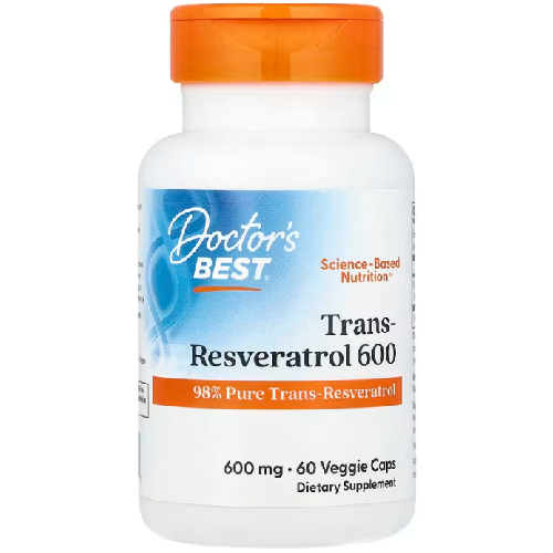 Doctor’s Best, Trans-Resveratrol 600, 600 mg, 60 Veggie Caps
