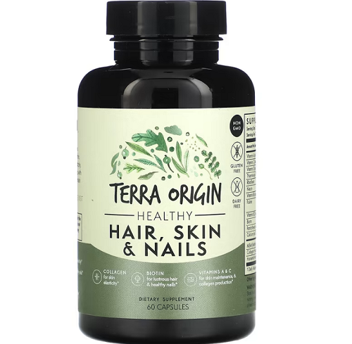 Terra Origin, Healthy Hair, Skin & Nails, 60 Capsules
