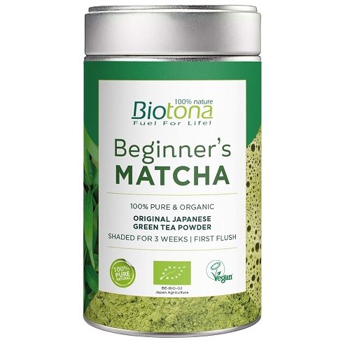 ორგანული იაპონური მწვანე ჩაი მატჩას ფხვნილი დამწყებთათვის 80გ Organic Japanese Matcha Green Tea For Beginner'S 80g Biotona