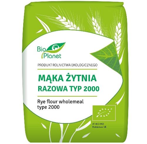 ორგანული ჭვავის ფქვილი, ტიპი 2000, 1კგ Organic Rye Flour Wholemeal Type 2000 1Kg Bio Planet