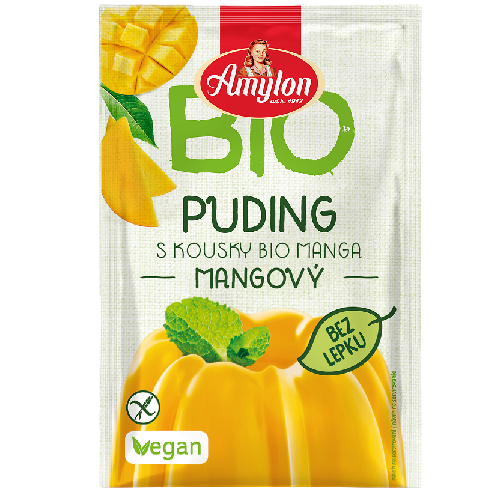 ორგანული მანგოს პუდინგი უგლუტენო 40გ Organic Mango Pudding Gluten-Free 40g Amylon