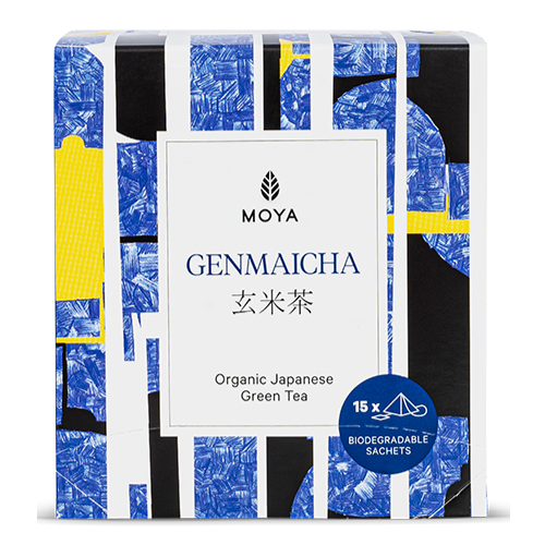 ორგანული მწვანე ჩაი გენმაიჩა (15x1,5გ) 22,5გ Organic Green Tea Genmaicha (15X1,5g) 22,5g Moya Matcha