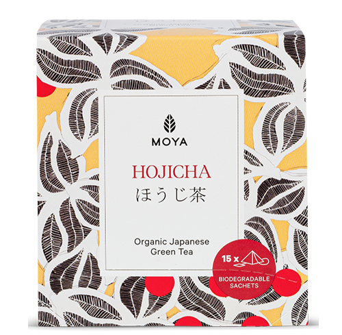 ორგანული მწვანე ჩაი ჰოჯიჩა (15x1,5გ) 22,5გ Organic Green Tea Hojicha (15X1,5g) 22,5g Moya Matcha