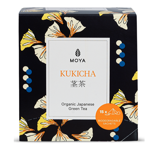 ორგანული მწვანე ჩაი კუკიჩა (15x1,5გ) 22,5გ Organic Green Tea Kukicha (15X1,5g) 22,5g Moya Matcha