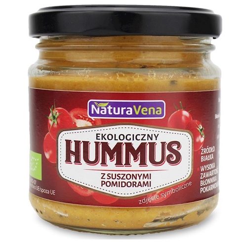 ორგანული ჰუმუსი მშრალი პომიდვრით 185 Organic Hummus With Dry Tomatoes 185g Naturavena